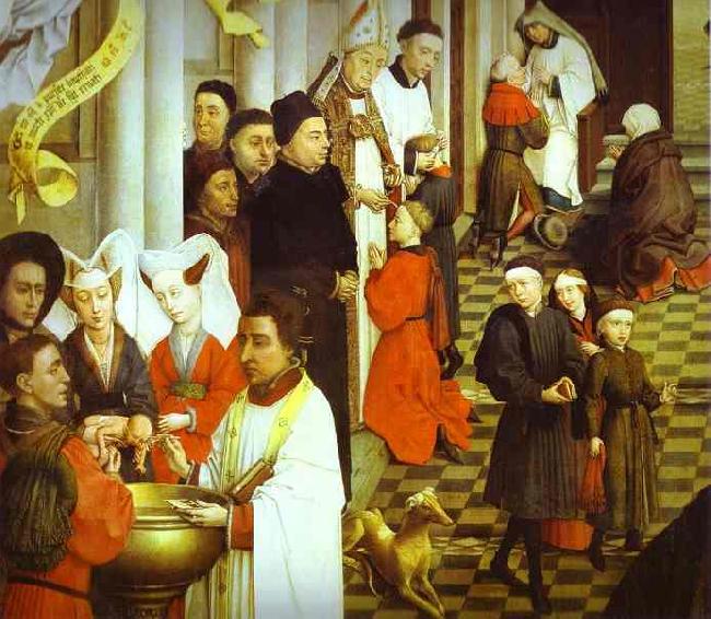 Rogier van der Weyden Sacraments Altarpiece oil painting picture